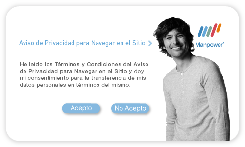 Aviso de Privacidad para Navegar en el Sitio Manpower